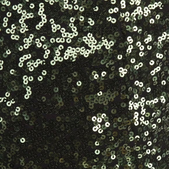 $895 NWT BADGLEY MISCHKA Emerald Green Maxi Long Gown 4 SMALL Sequin Long sleeve - Picture 7 of 10